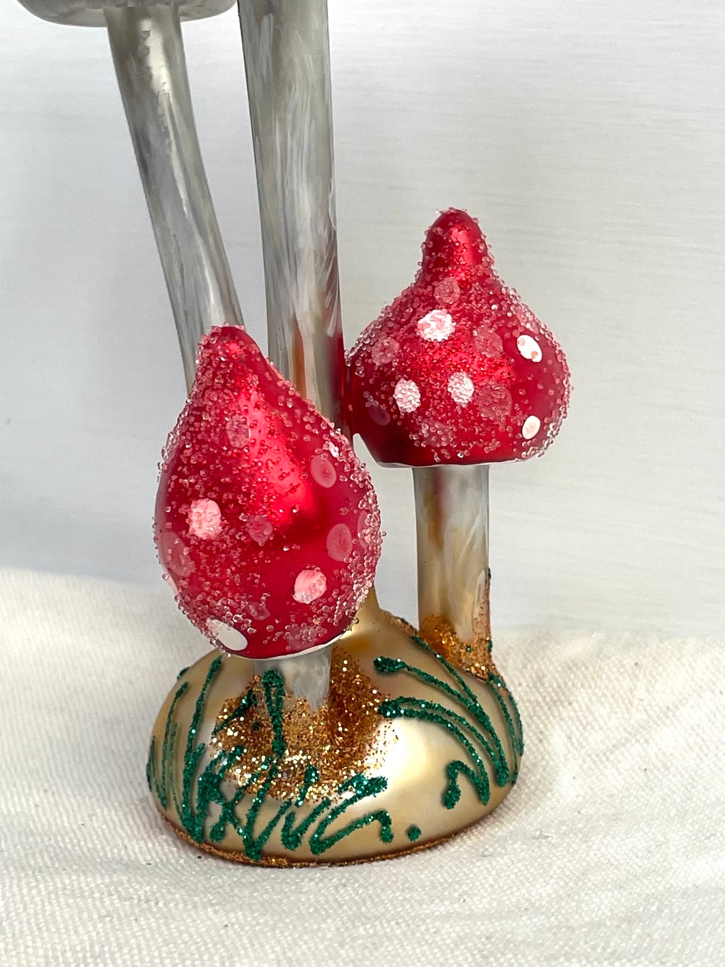 Polish Glass Christmas Ornament - Mushroom Cluster