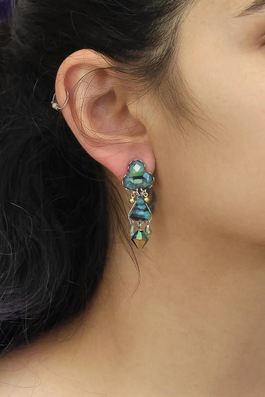 Ayala Bar Emerald Reflection Stud Earrings