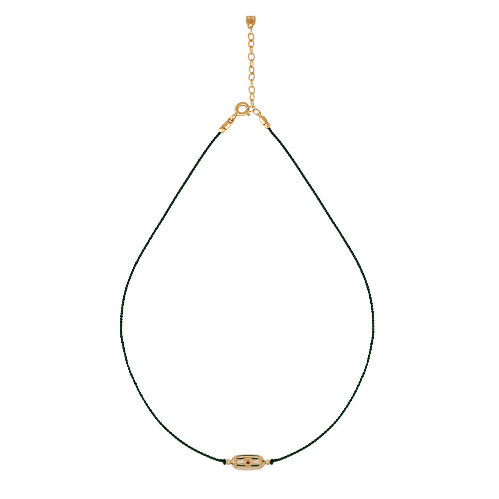 Fine French Gold Short Cord Necklace - 'Rakhi Lola'