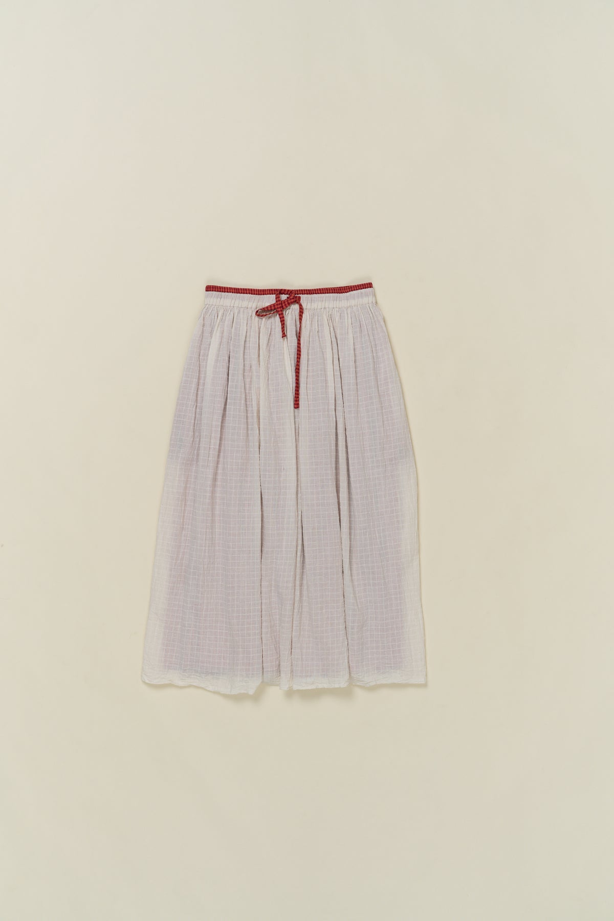 Runaway Bicycle Orange Checks Silk Skirt