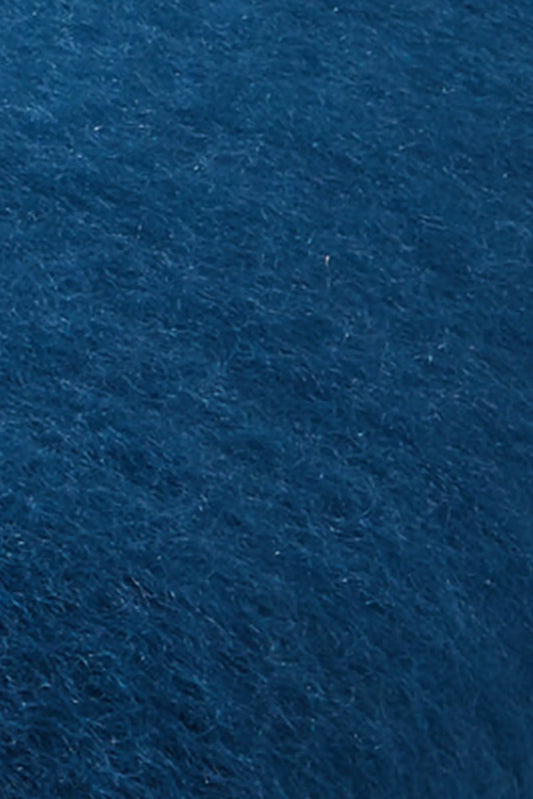Mantas Ezcaray Navy Mohair Blanket