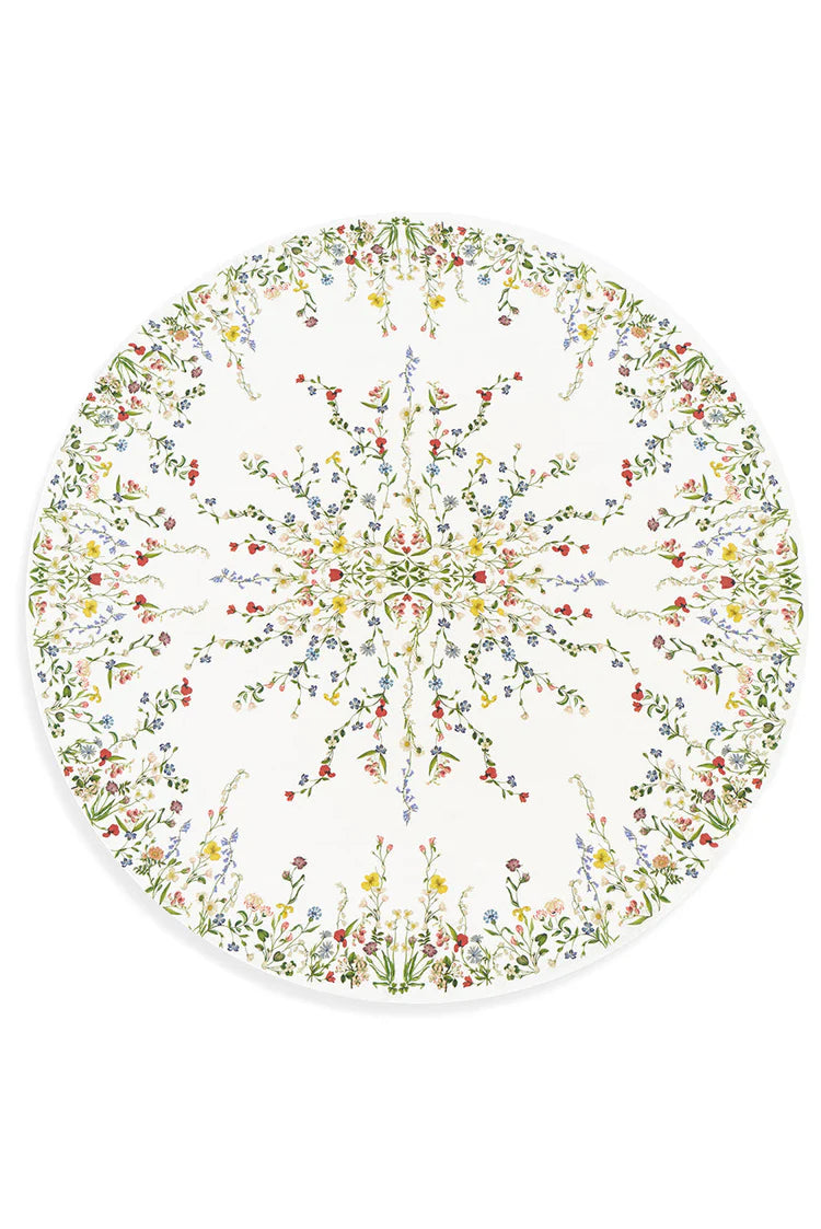 Summerill & Bishop x John Derian 'Botanical Wildflower' Round Linen Tablecloth