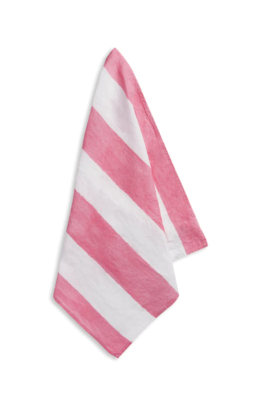 Summerill & Bishop 'Pink & White Stripe' Linen Napkin