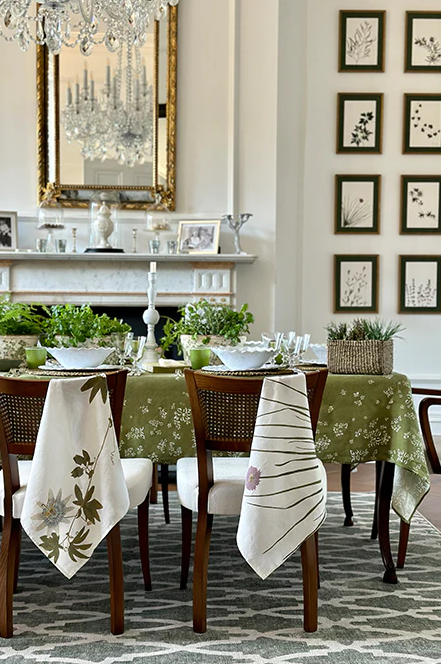 Summerill & Bishop 'Tisane Herb' Set of 6 Linen Napkins