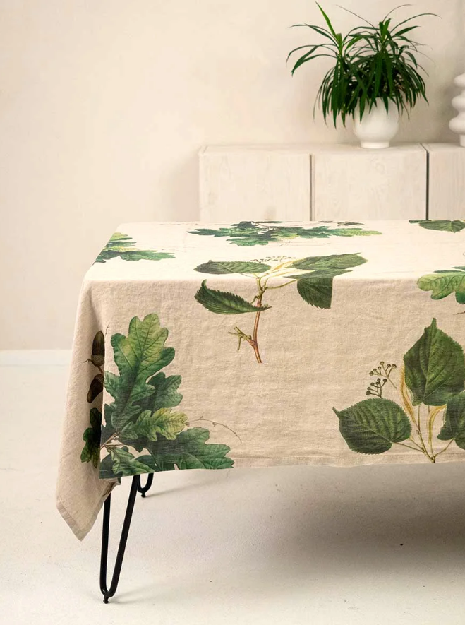 European Linen 'Trees' Tablecloth