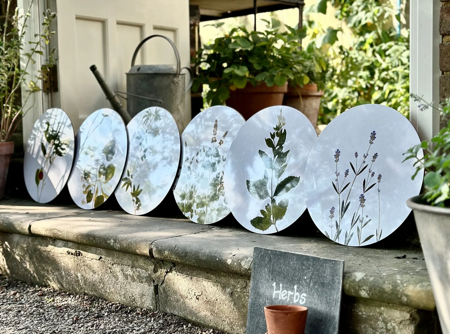 Summerill & Bishop 'Lavendar' Round Cork-Backed Placemat