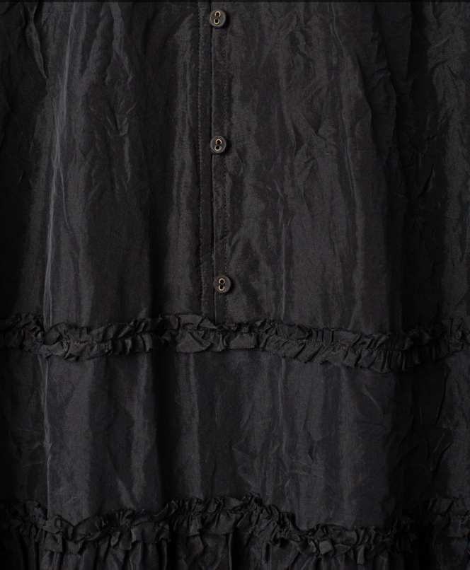 Ewa i Walla 'Sylvi' Silk Dress - Black LAST SIZE Large