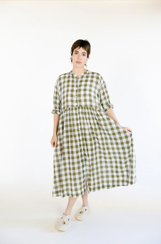 Metta Oak Gathered Waist Dress - Candy Stripe