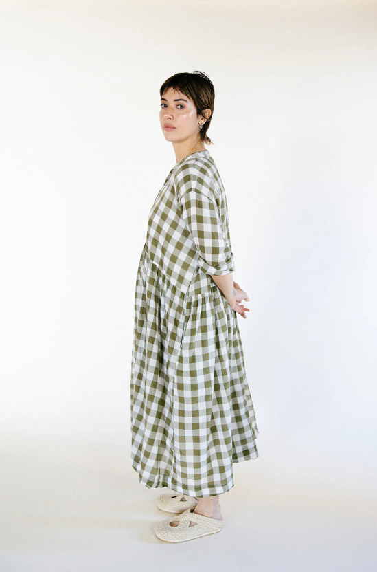 Metta Oak Gathered Waist Dress - Candy Stripe