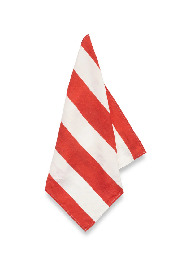 Summerill & Bishop 'Red & White Stripe' Linen Napkin