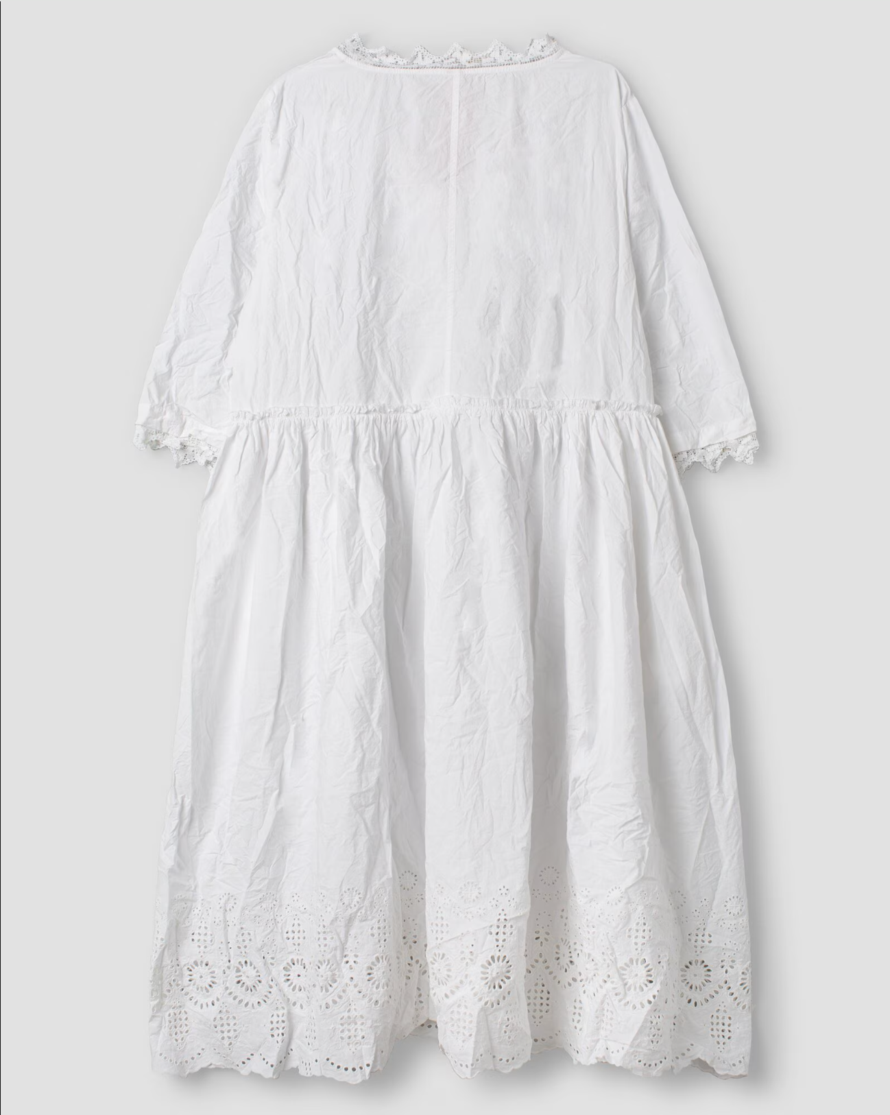 Ewa i Walla 'Mylina' Dress With Lace And Embroidered Details In White