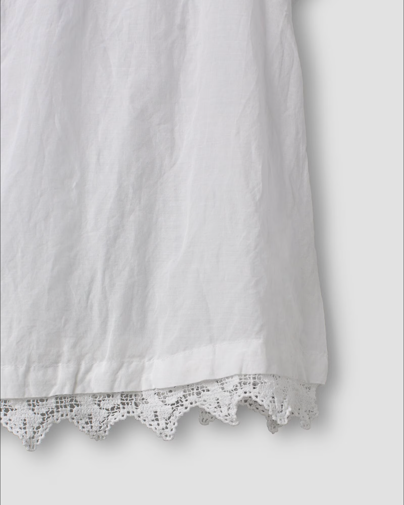 Ewa i Walla 'Gun' Blouse With Lace Hem In White