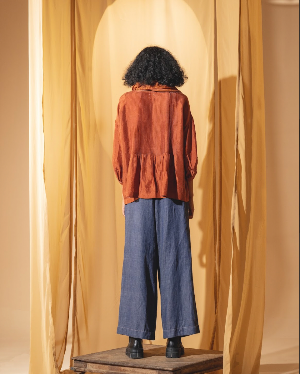DVE 'Kayra' Pintuck Pants - Denim