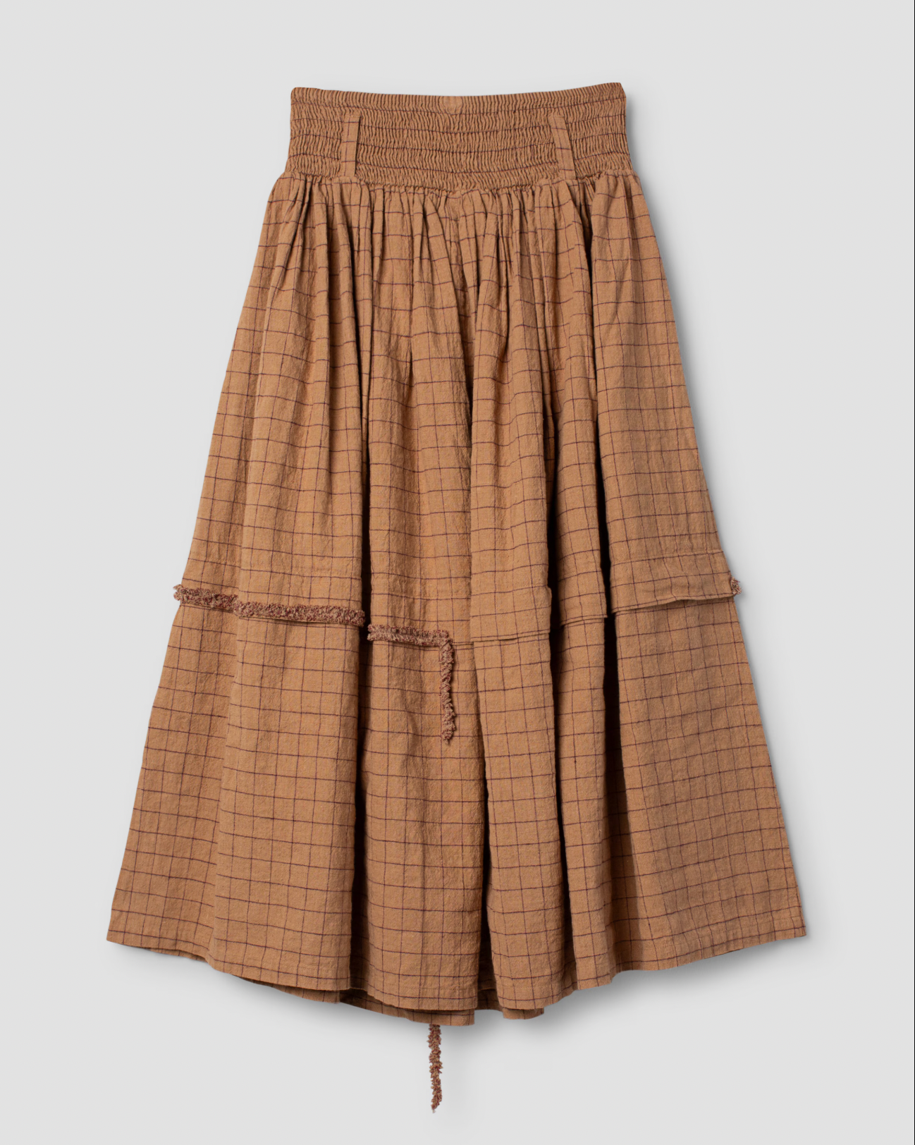 Ewa i Walla 'Sabrina' Checked Skirt In Cinnamon