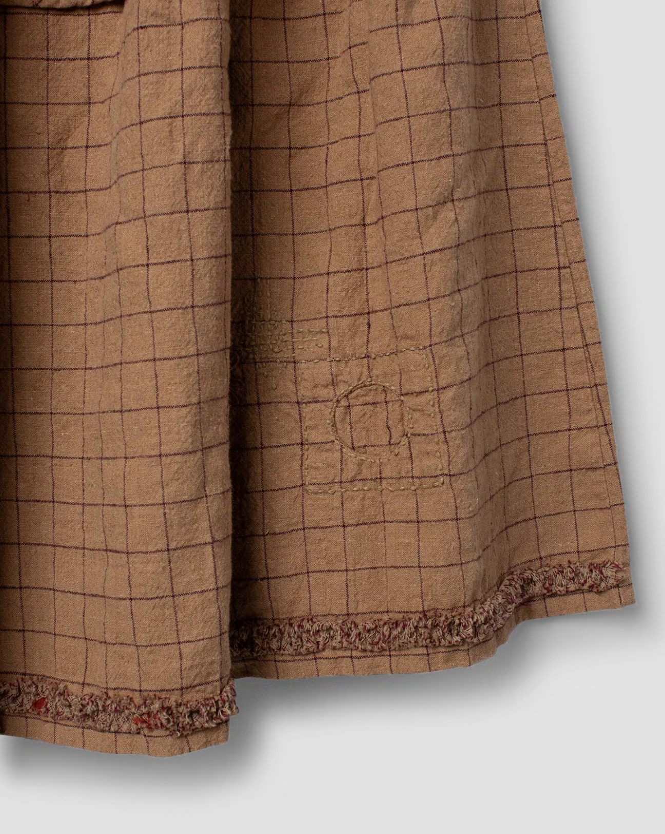 Ewa i Walla 'Sabrina' Checked Skirt In Cinnamon