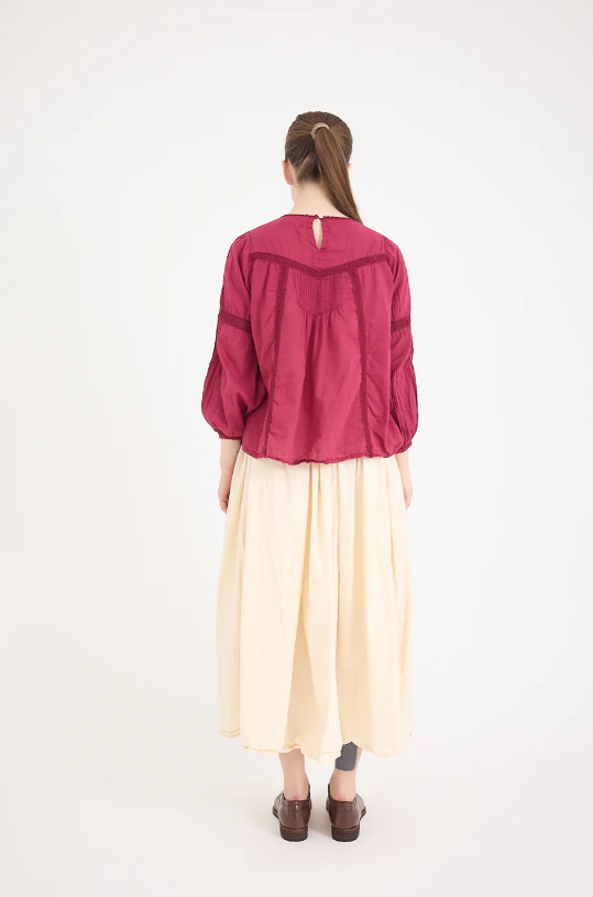 Metta Alice Blouse - Cotton Lace - Berry