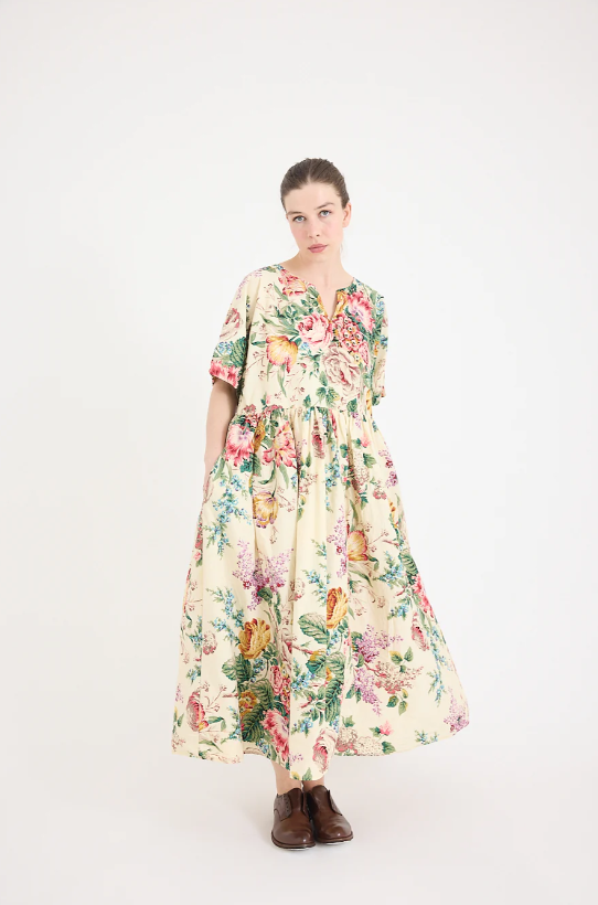Metta Paloma Dress - Cotton Poplin - Bouquet Print