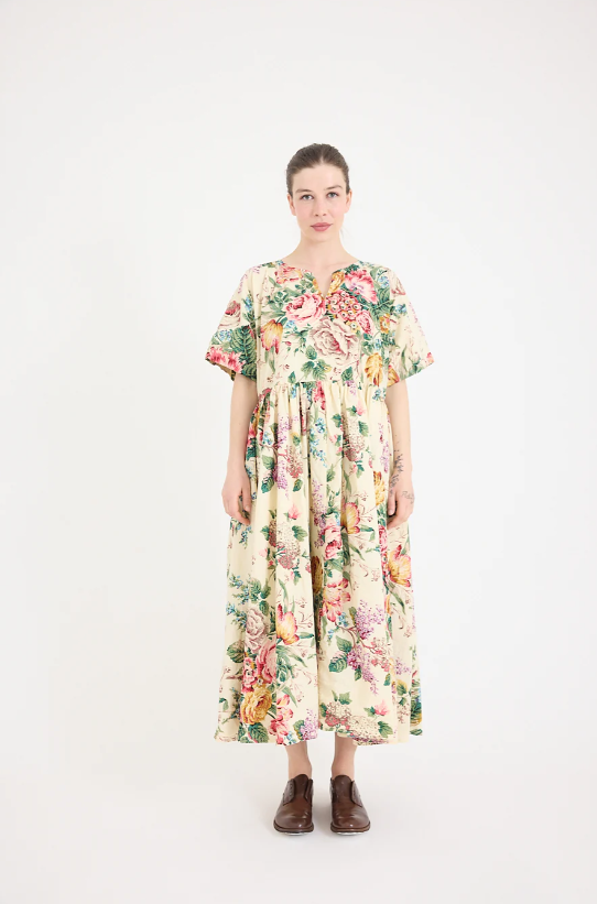 Metta Paloma Dress - Cotton Poplin - Bouquet Print