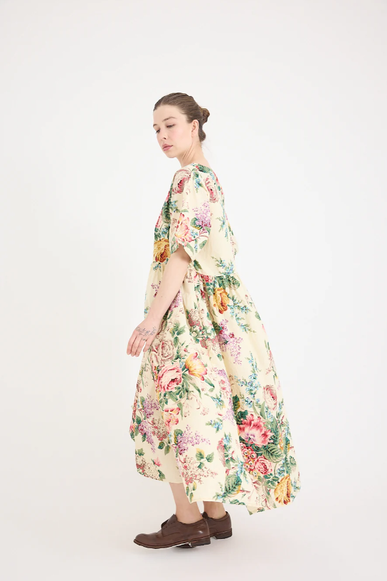 Metta Paloma Dress - Cotton Poplin - Bouquet Print