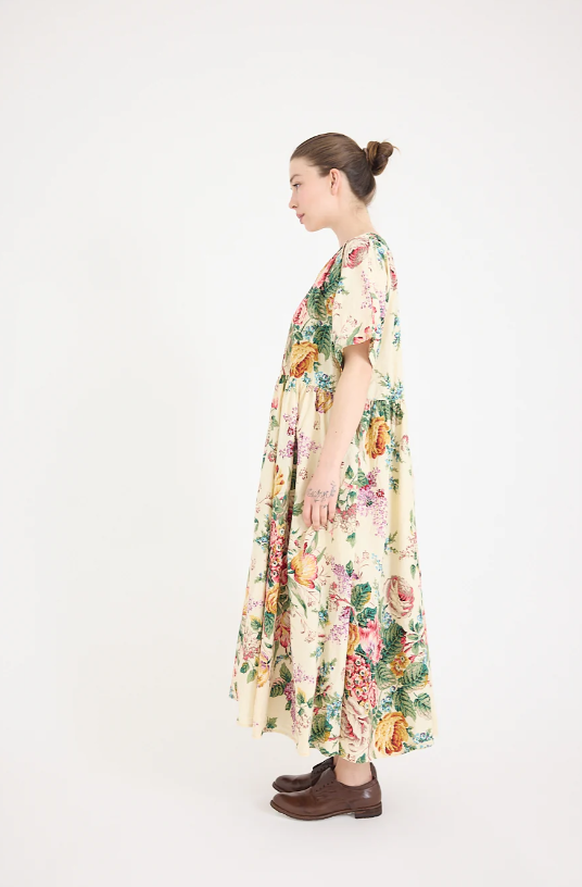 Metta Paloma Dress - Cotton Poplin - Bouquet Print
