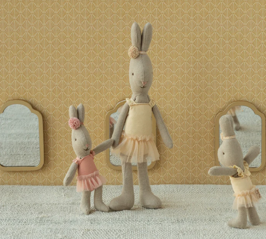 Maileg Rabbit Micro Ballet Suit and Skirt Rose