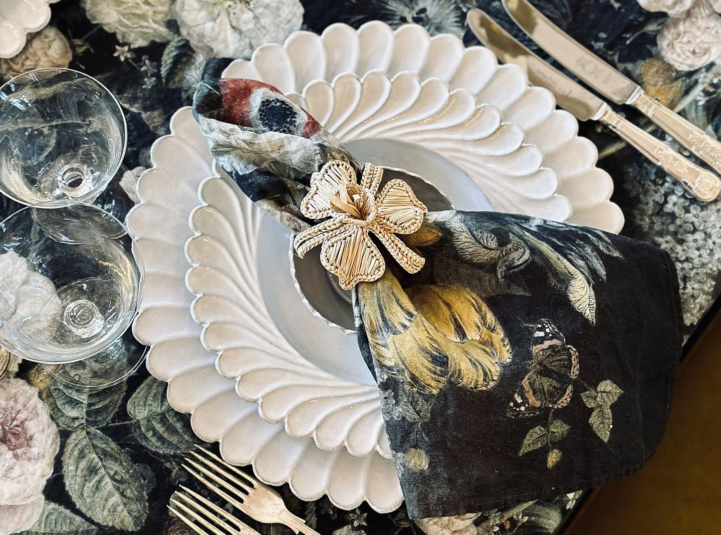 Summerill & Bishop 'Still Life 1815' Linen Tablecloth