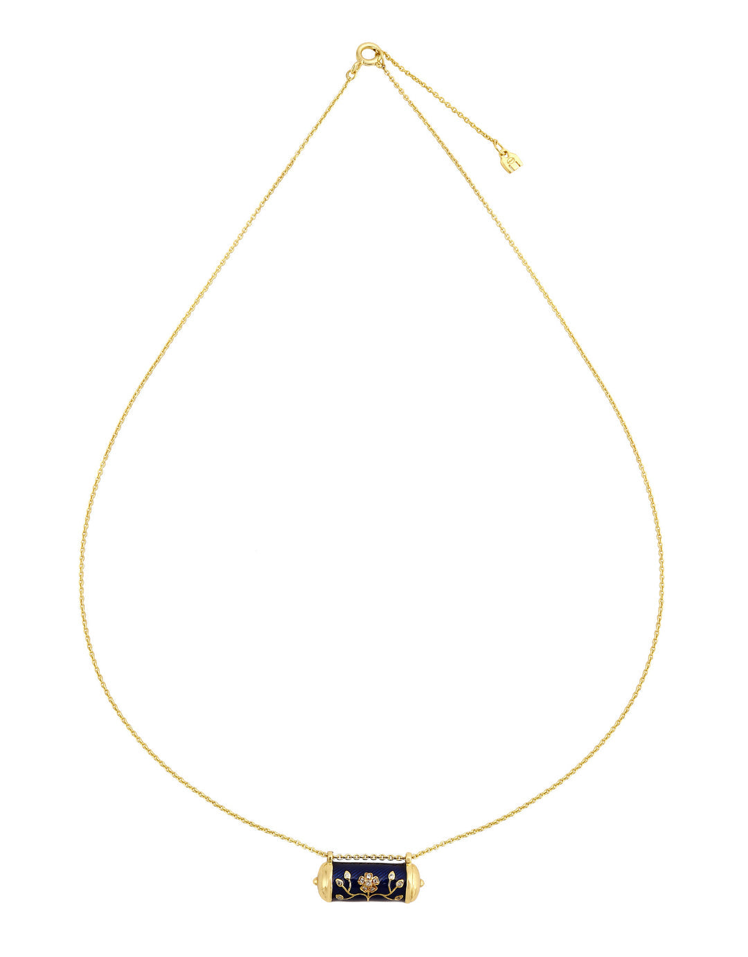 Fine French Gold Necklace - 'Tabiz Taj' Navy