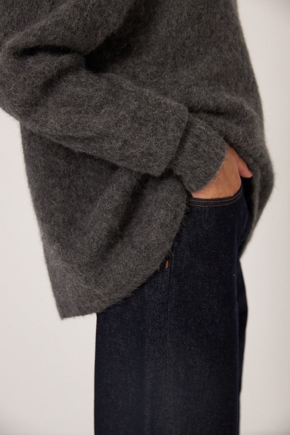 Francie Campfire Alpaca Knit Shadow Grey