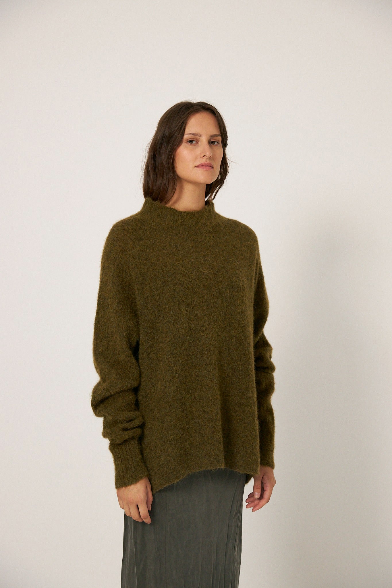 Francie Campfire Alpaca Knit Moss