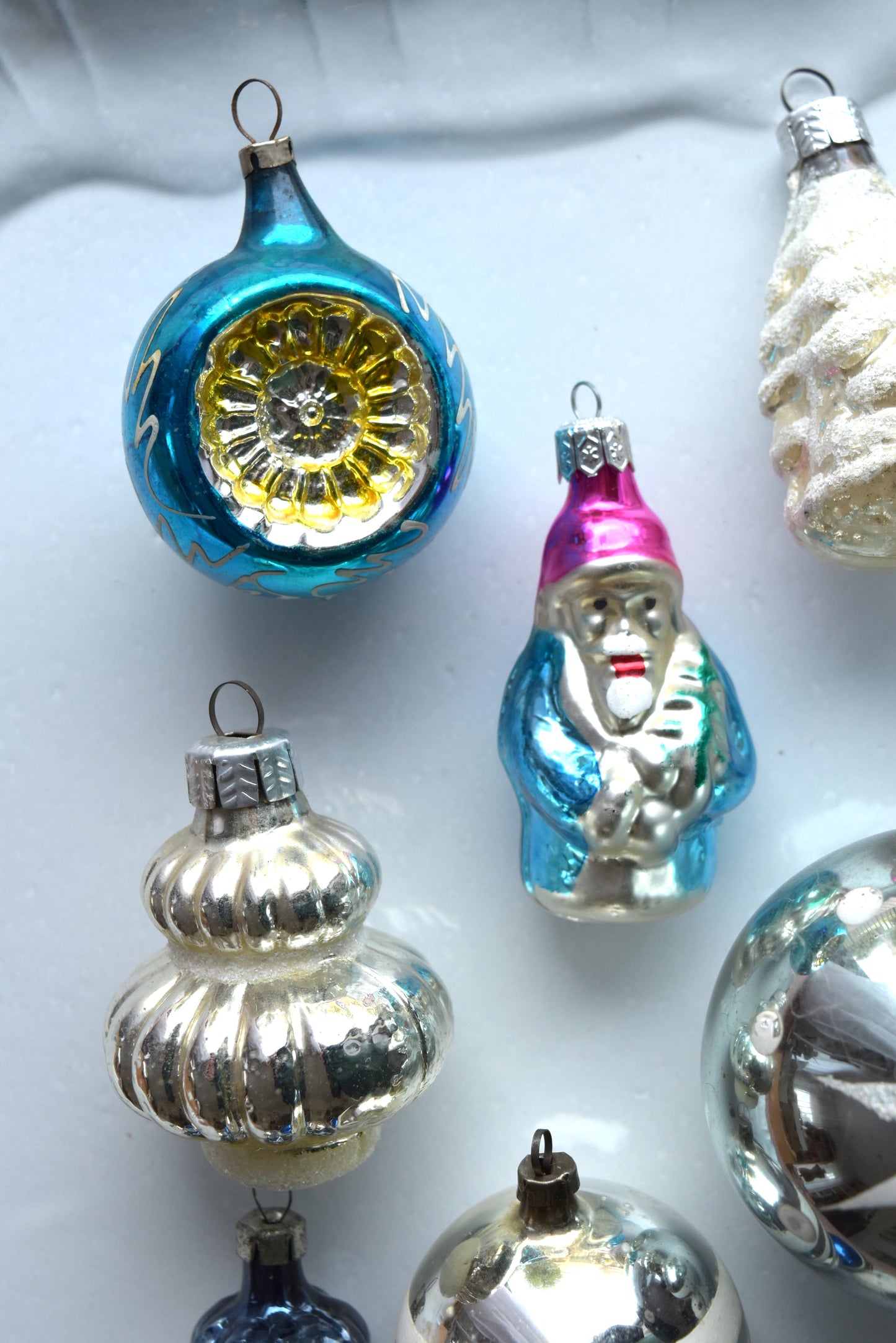 Vintage European Ornament Set - Blue I