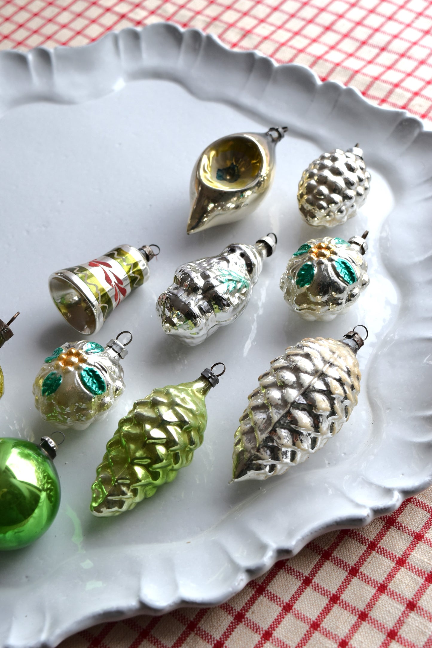 Vintage European Ornament Set - Green II