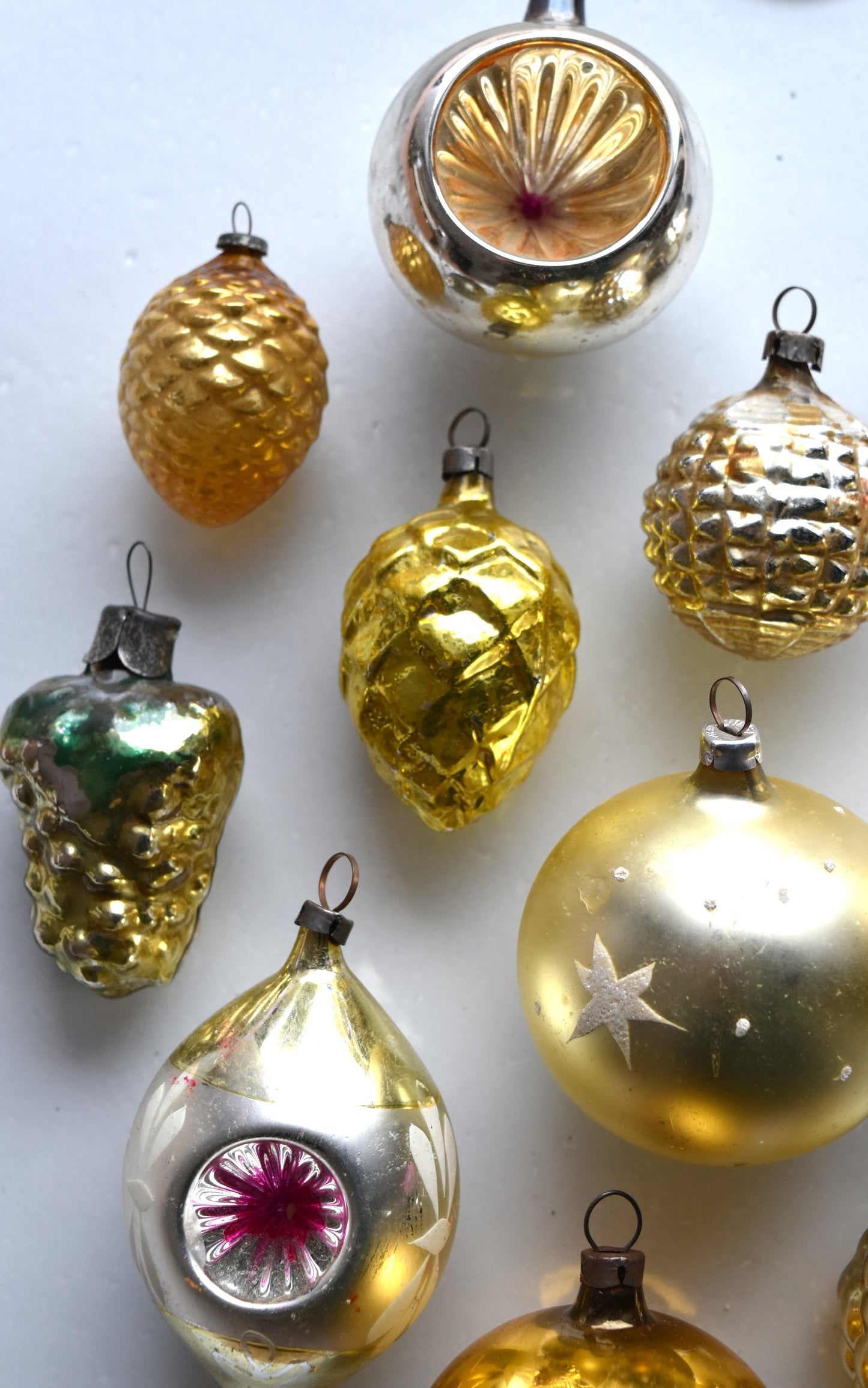 Vintage European Ornament Set - Pale Gold I