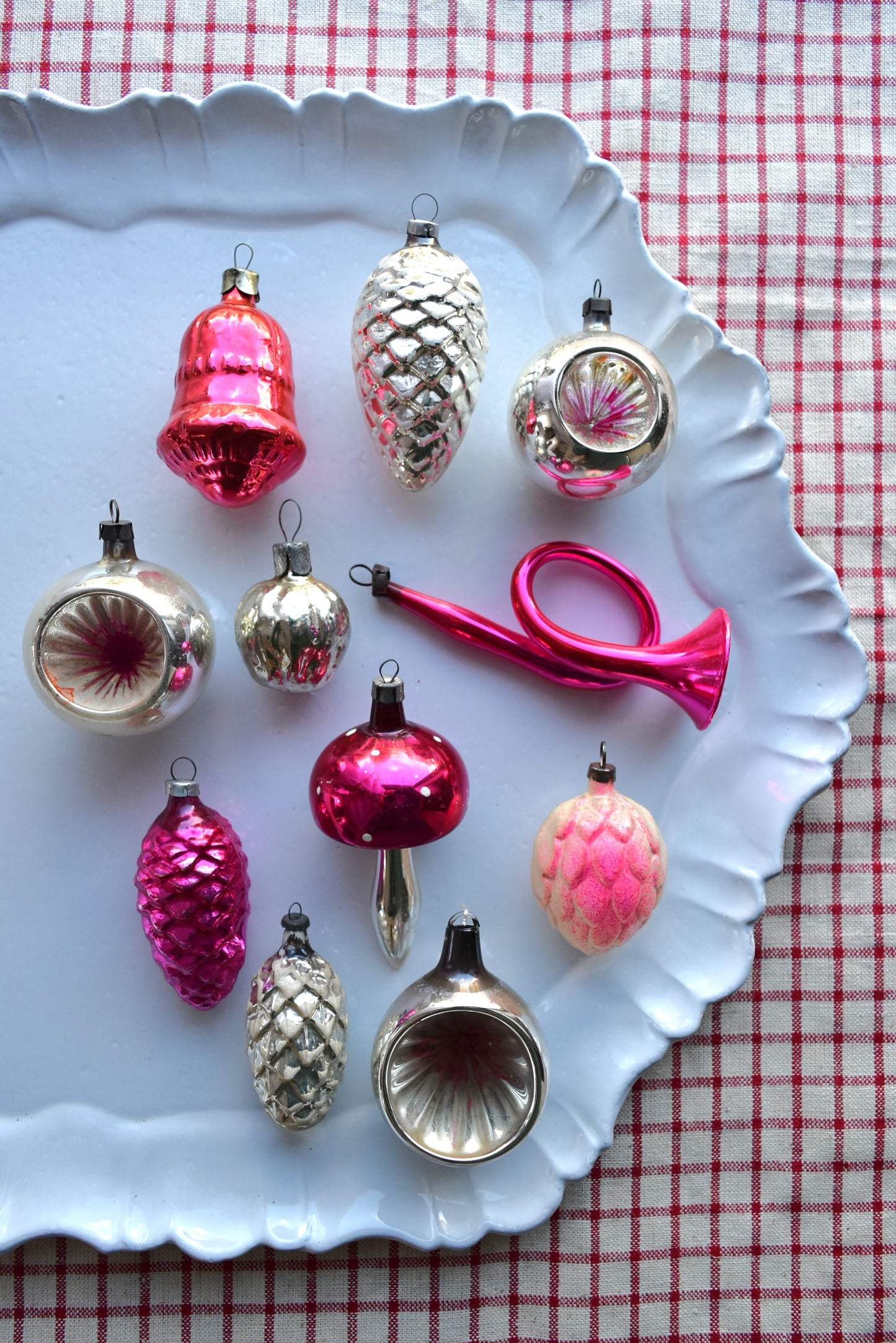 Vintage European Ornament Set - Pink I