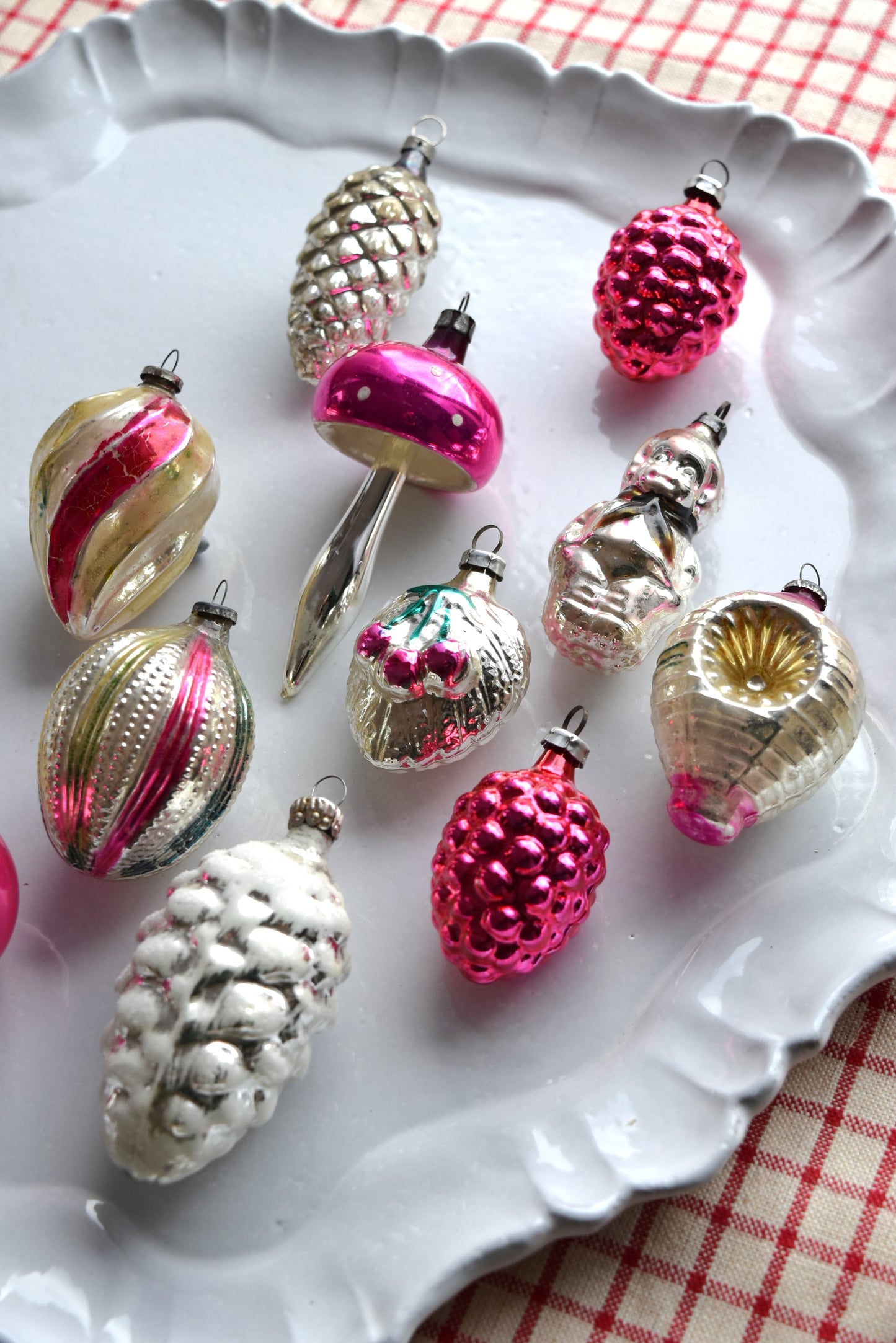 Vintage European Ornament Set - Pink III