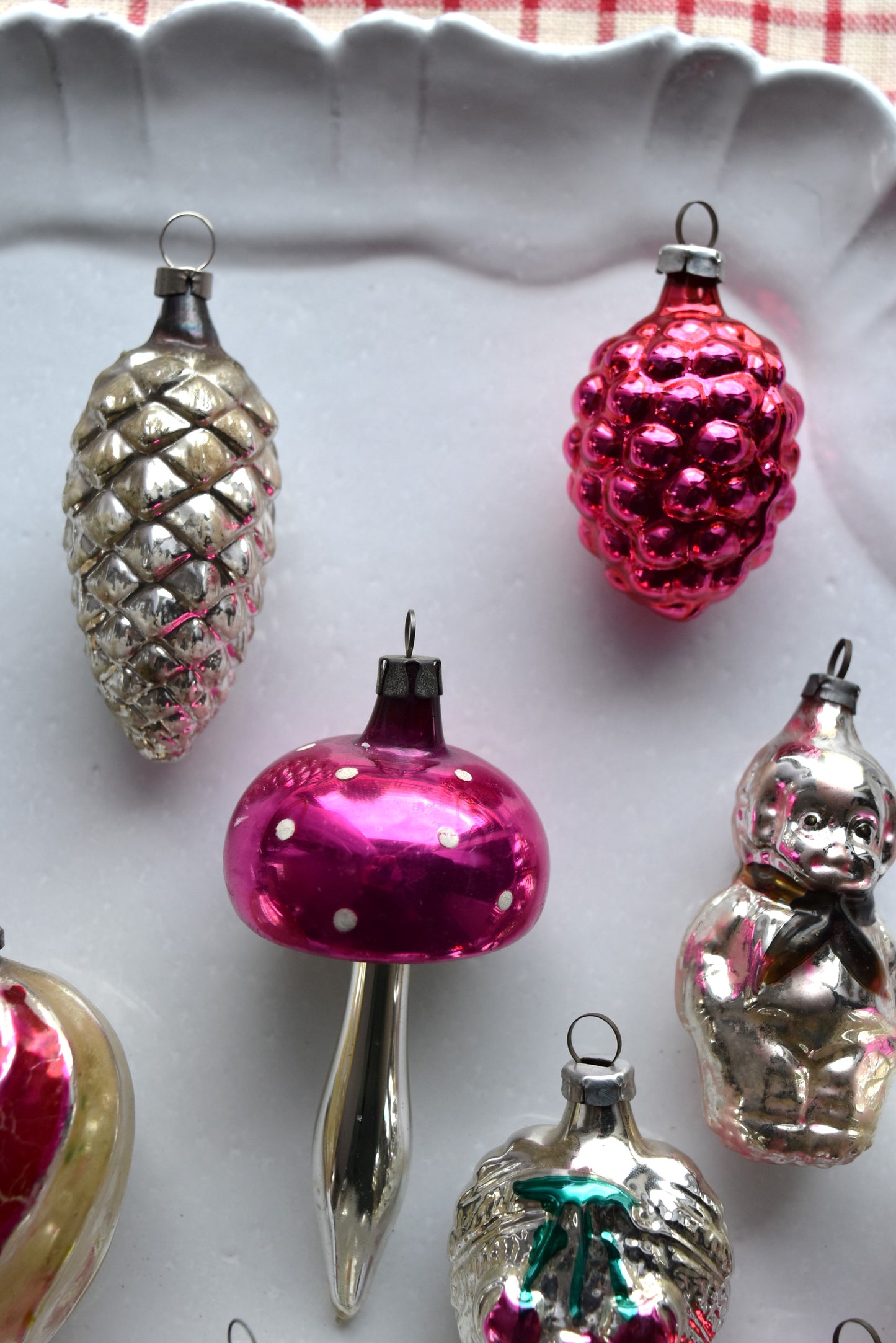 Vintage European Ornament Set - Pink III