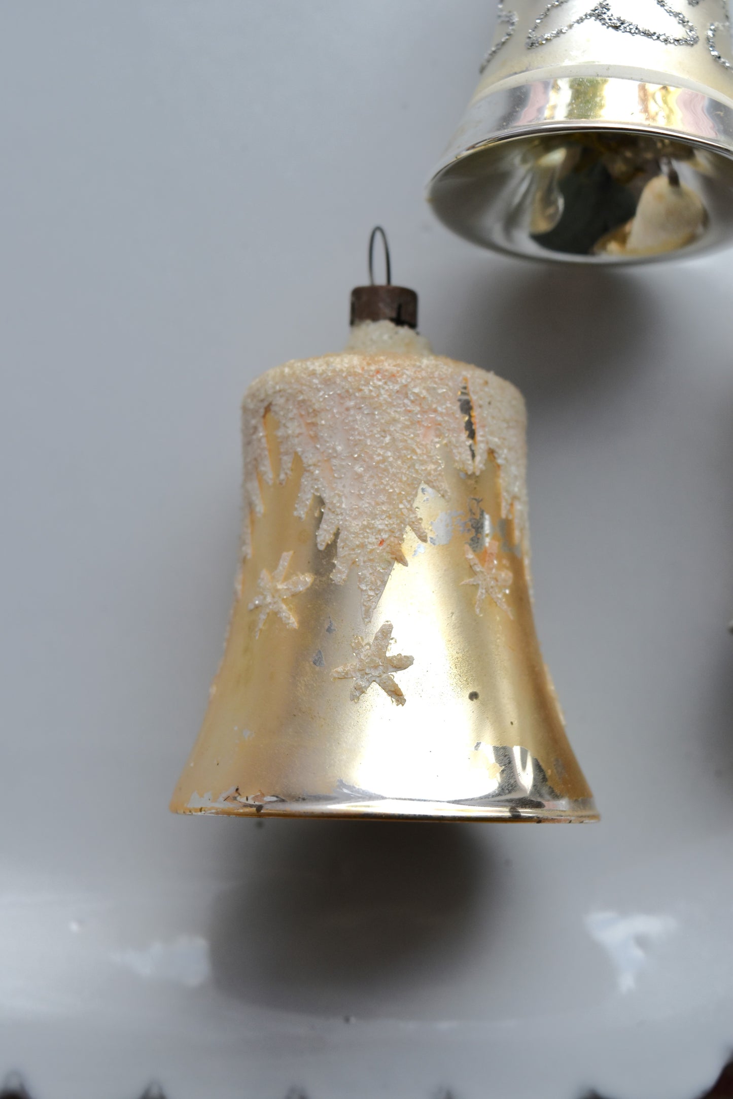Vintage European Ornaments - Silver & Gold Bells