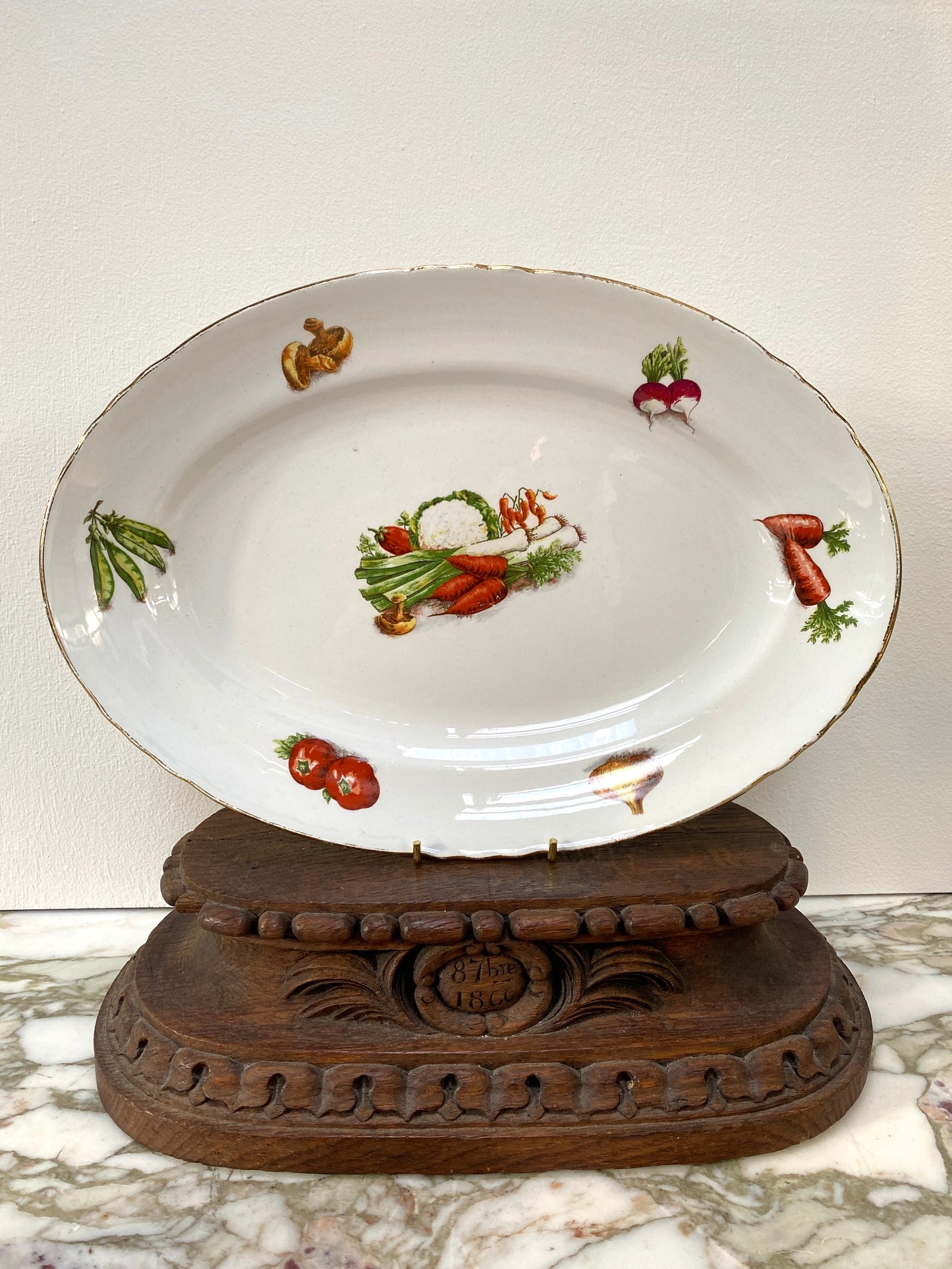 Vintage French "Milliat Frères" Vegetables - Large Oval Serving Platter