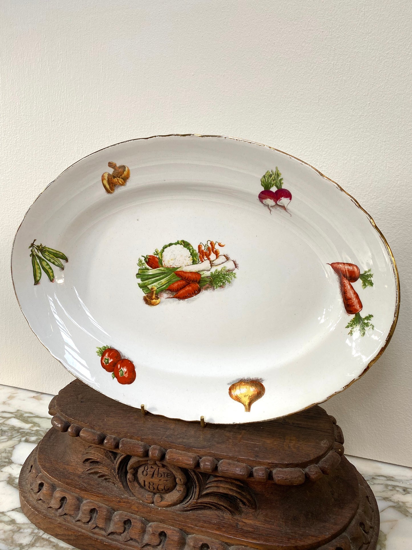 Vintage French "Milliat Frères" Vegetables - Large Oval Serving Platter