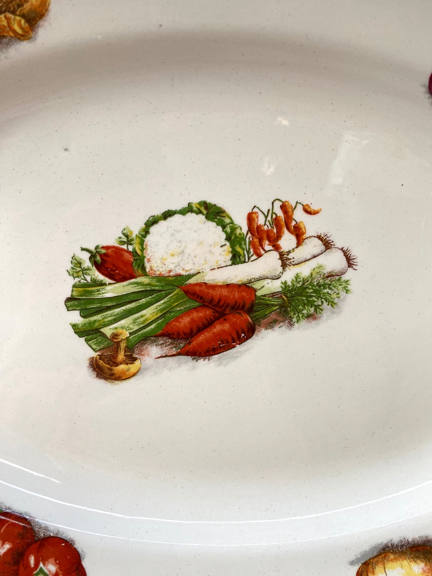 Vintage French "Milliat Frères" Vegetables - Large Oval Serving Platter