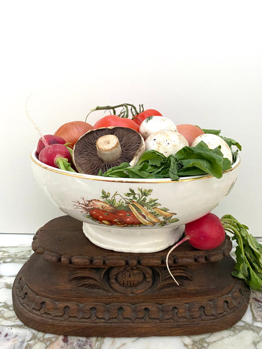 Vintage French "Milliat Frères" Vegetables - Large Salad Bowl