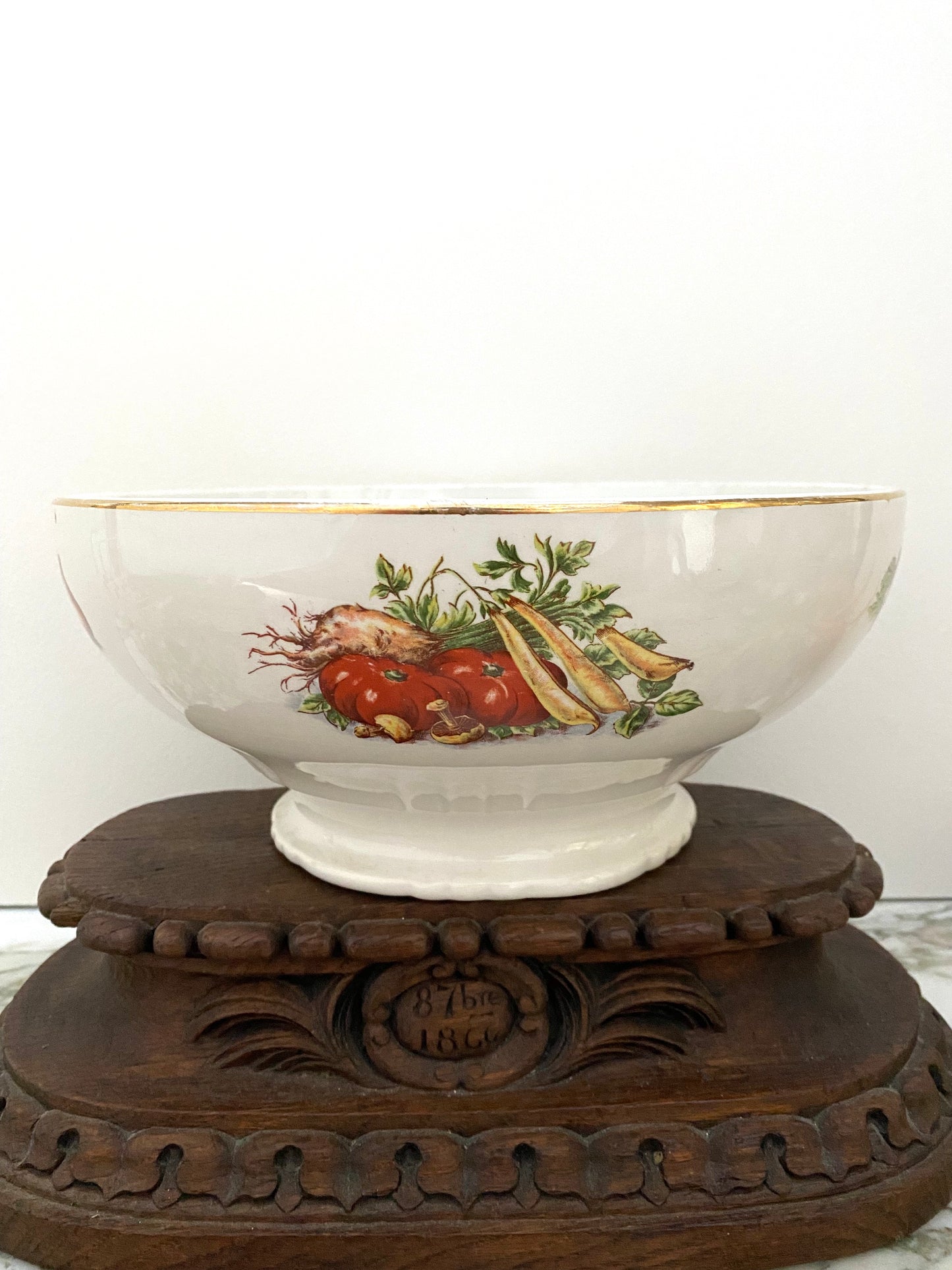 Vintage French "Milliat Frères" Vegetables - Large Salad Bowl