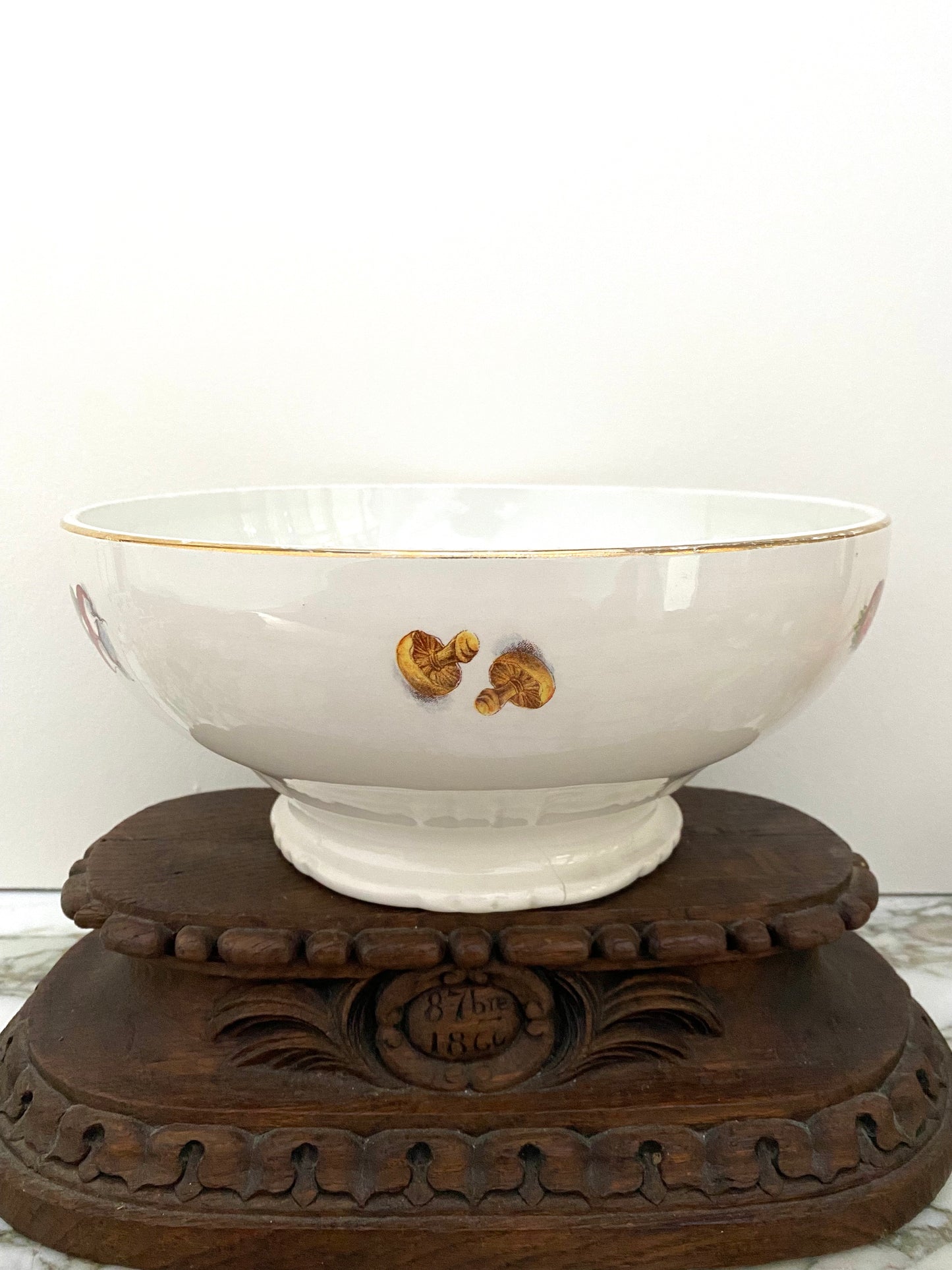 Vintage French "Milliat Frères" Vegetables - Large Salad Bowl