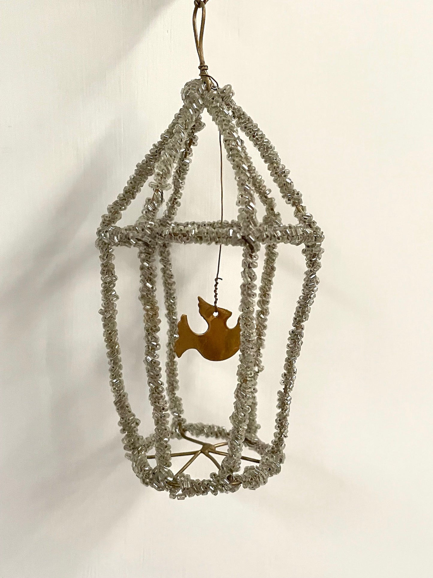 Walther & Co. Beaded Bird in Cage