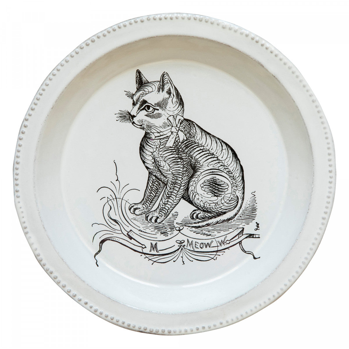 Astier de Villatte John Derian Scenario Cat Soup Plate