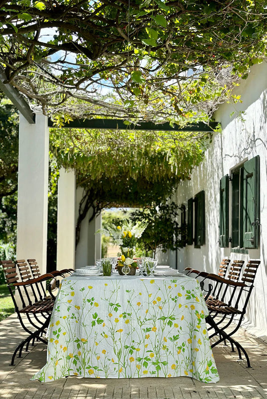 Summerill & Bishop 'Buttercup' Linen Tablecloth