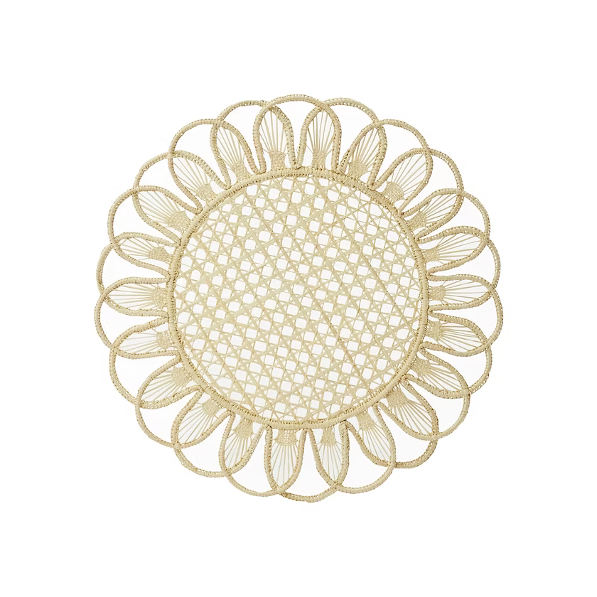Rattan Placemat Natural Circles