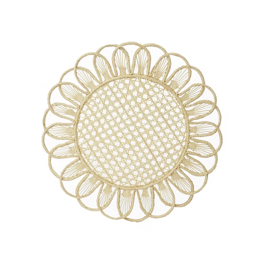 Rattan Placemat Natural Circles