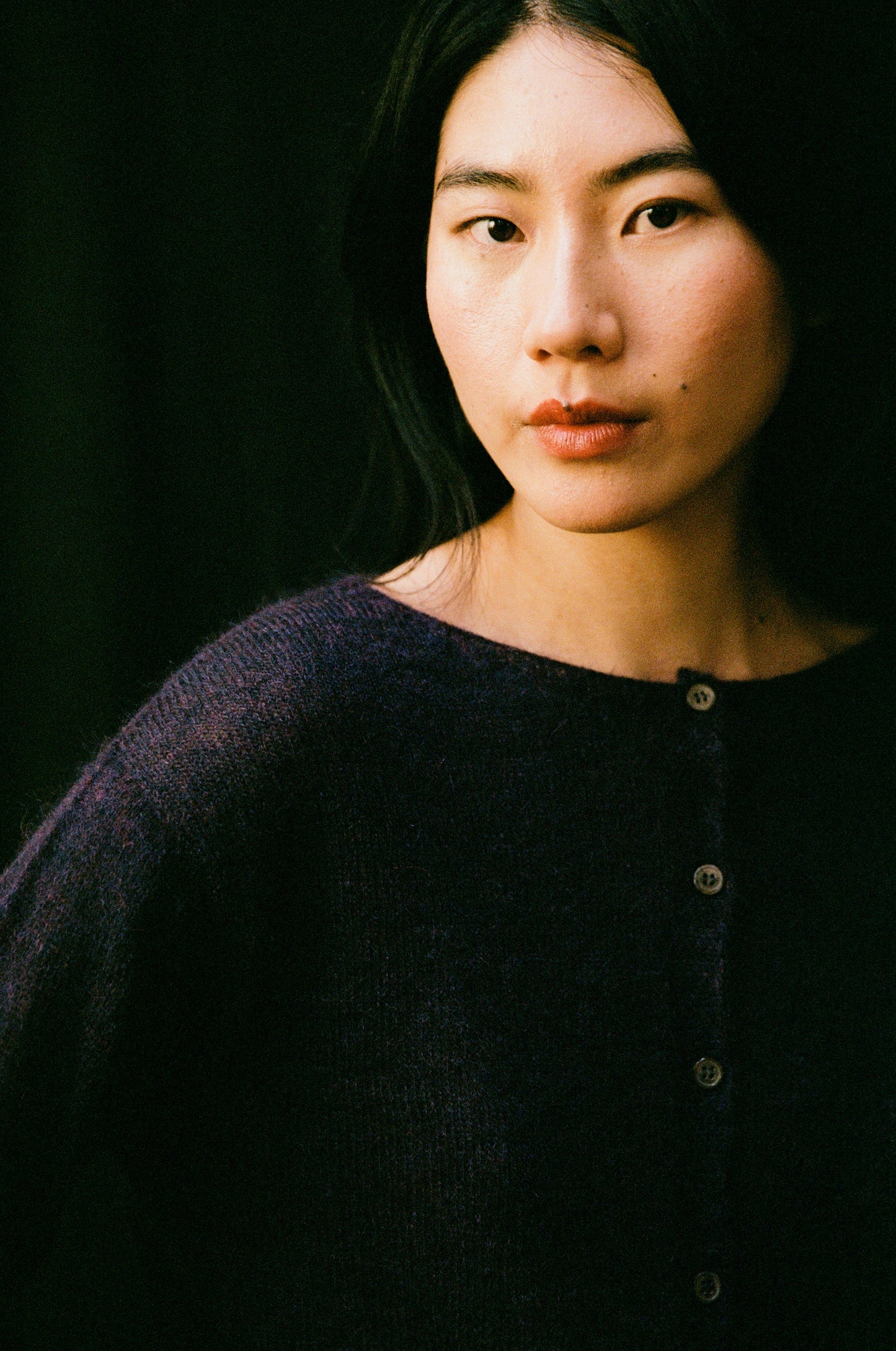 Francie Fleur Cardigan Black