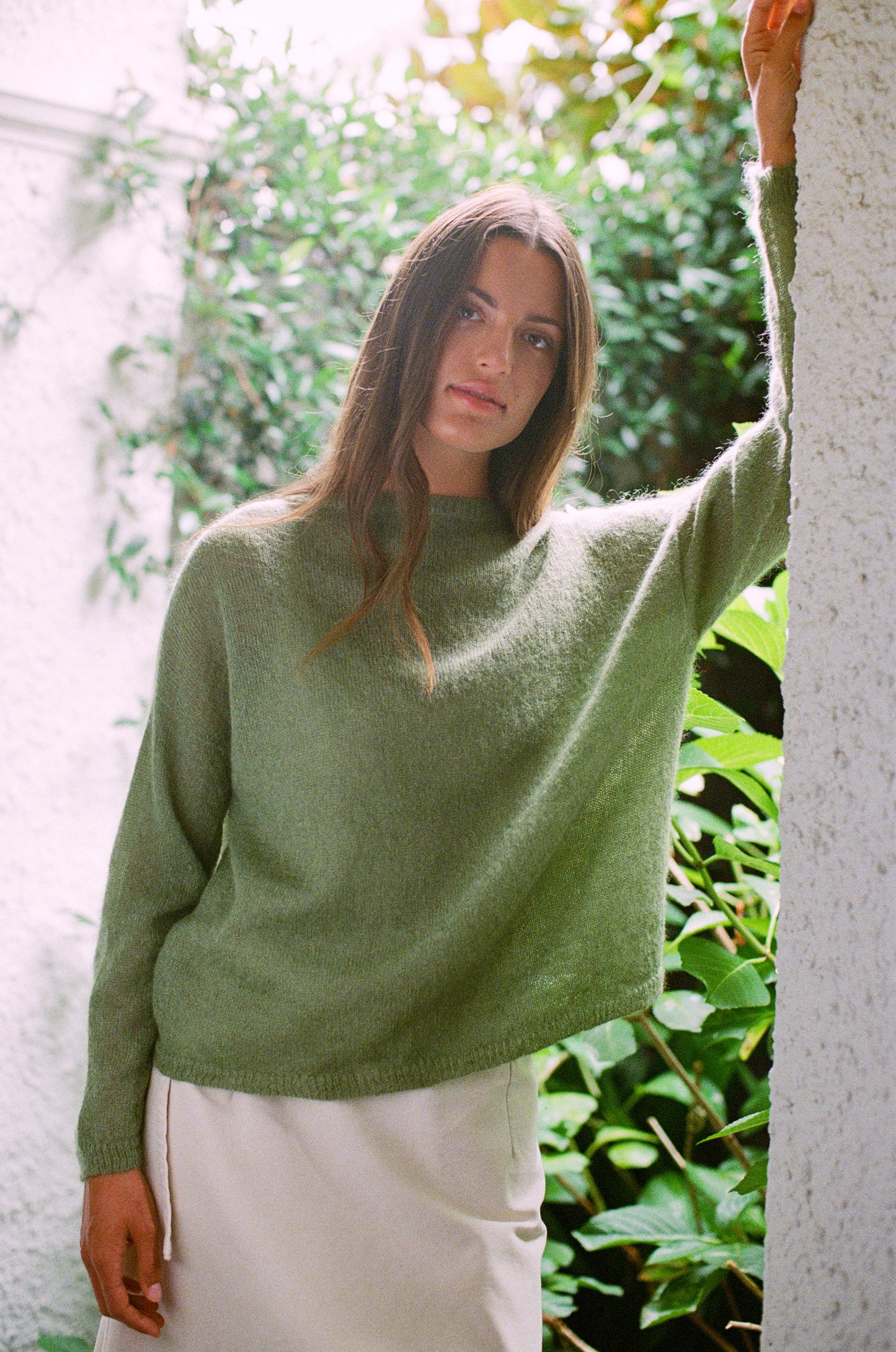 Francie Feather Knit Clover