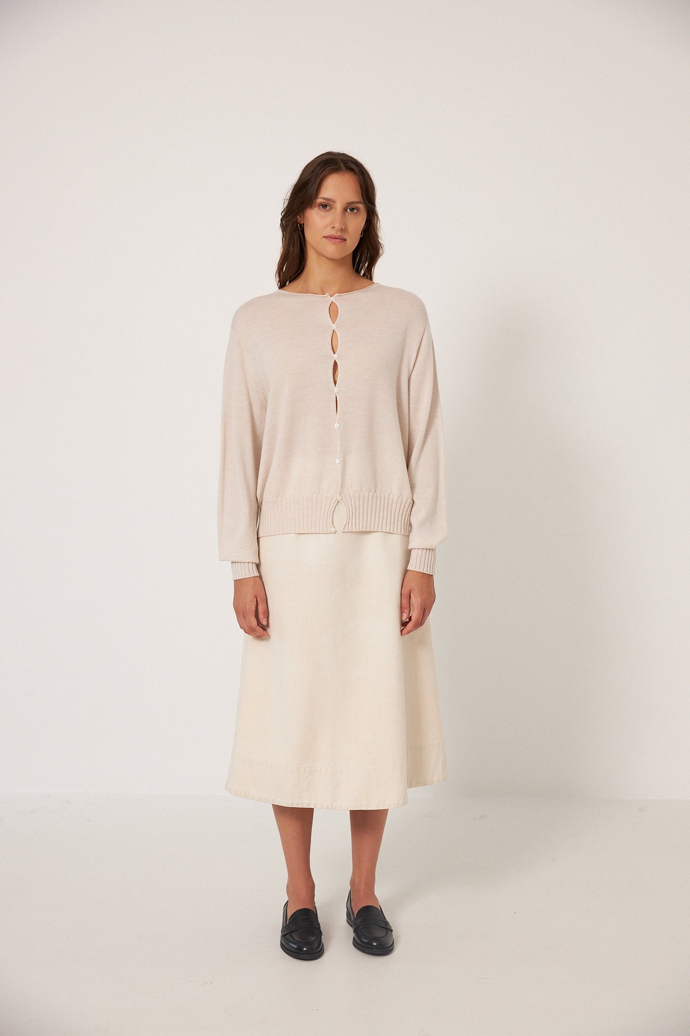 Francie Annie Cardigan Ivory